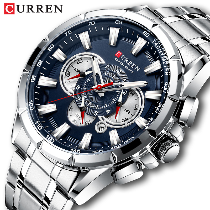 Luxury Watch Affordable - Curren relógio de pulso masculino, cronógrafo