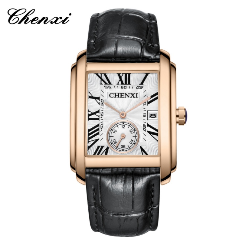 Luxury Watch Affordable - Chenxi 8216 moda clássico quadrado marrom