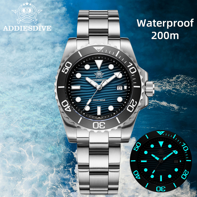 Luxury Watch Hand - Addiesdive relógio de quartzo masculino 2115,