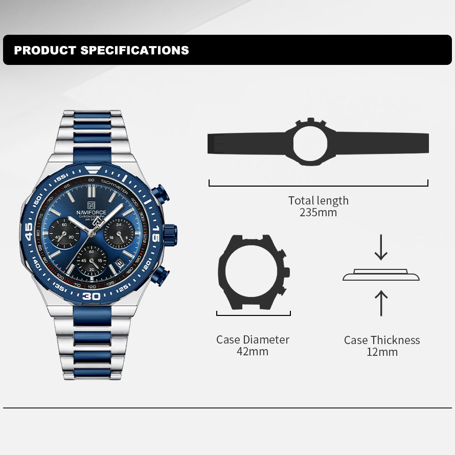 Naviforce moda relógio para ho - Field Watch Military avaliação e preço