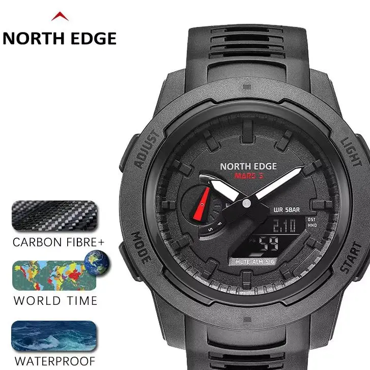NORTH EDGE Mars 3 Relógio mili - Field Watch Military avaliação e preço