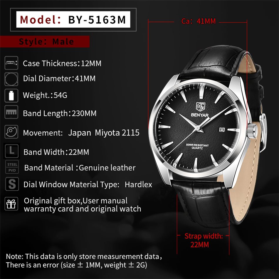Benyar 5163 marca superior de  - Luxury Watch Affordable avaliação e preço