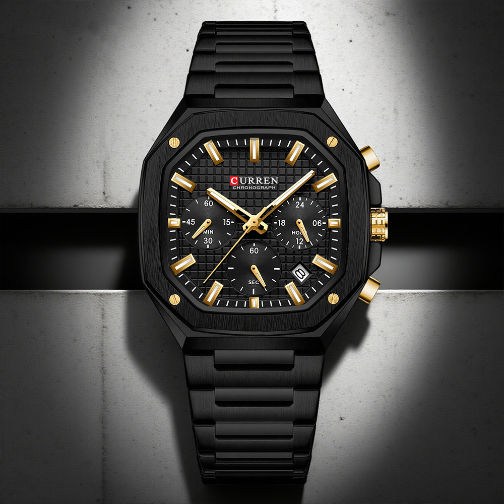 Curren relógio crono quadrado  - Luxury Watch Hand avaliação e preço