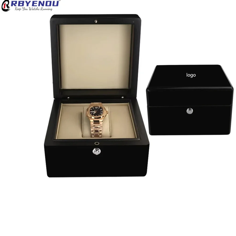 Caixa de Relógio de Madeira Lu - Luxury Watch Brands Logo avaliação e preço