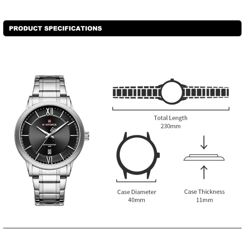 Naviforce relógios para homens - Field Watch Military avaliação e preço